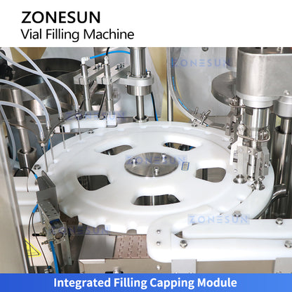 High-Speed Sterile Packaging: ZONESUN ZS-AFC39B Automatic Vial Filling, Capping & Labeling Line
