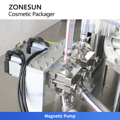 ZONESUN ZS-AFC28B Automatic Cosmetic Cream, Serum & Lotion Filling, Foil Sealing and Capping Machine