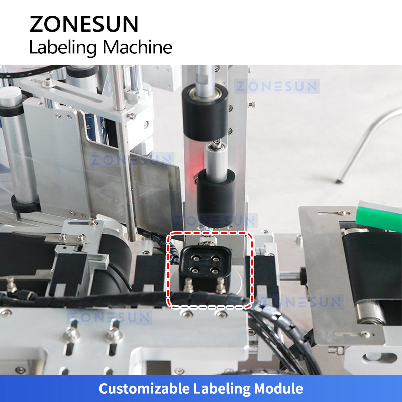 ZONESUN ZS-TB822X Automatic Top and Multi Sided Labeling Machine with Date Coding System for Bottles Boxes and Industrial Packaging