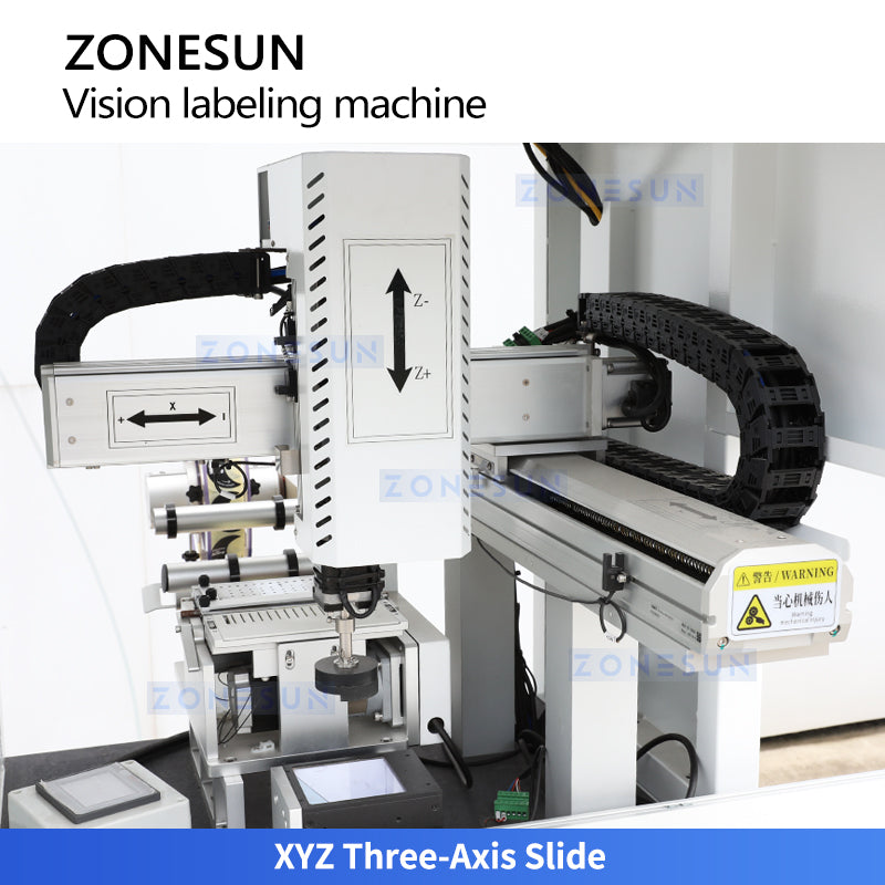 Extreme Precision: ZONESUN ZS-STB3 Camera-Guided Vision Cap Labeling Machine for Perfume Bottles