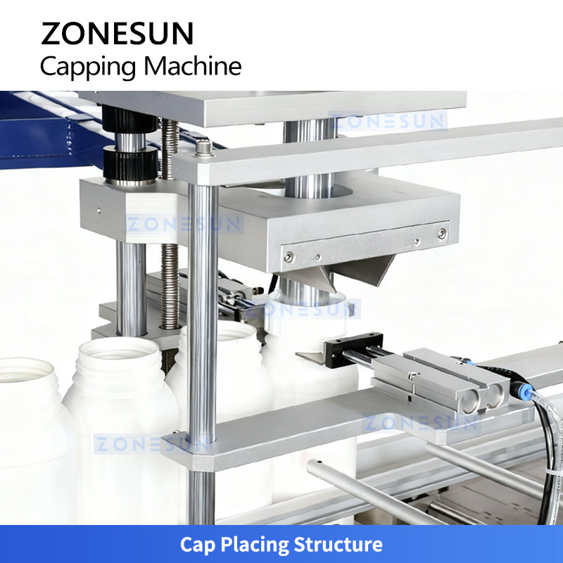 ZONESUN ZS-XG440H2 Servo Automatic Capping Machine for F Style Oil Bottles and Containers