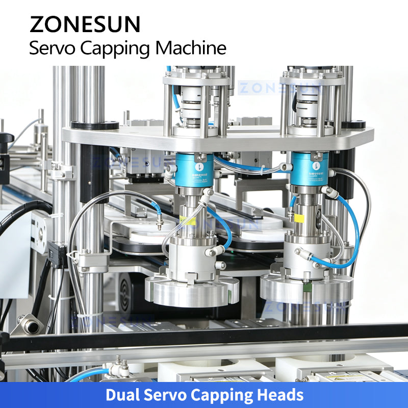 ZONESUN ZS-SVXG01 Automatic Servo Capping Machine for Bottles and Jars Packaging