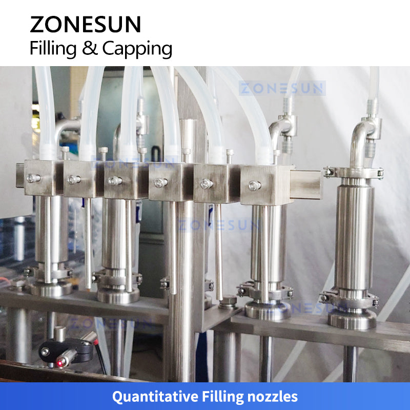 ZONESUN ZS-AFC46 Monoblock Automatic Perfume Body Mist Spray Bottle Filling Capping Machine | Servo Piston Pump | 30-40 BPM