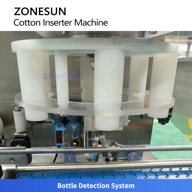 ZONESUN ZS-SED10 Automatic Cotton and Desiccant Inserting Machine for Bottle Packaging