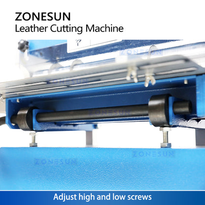 ZONESUN ZS-Q300A Leather Cutting Machine for for strap cutting, edge folding, laminating processing