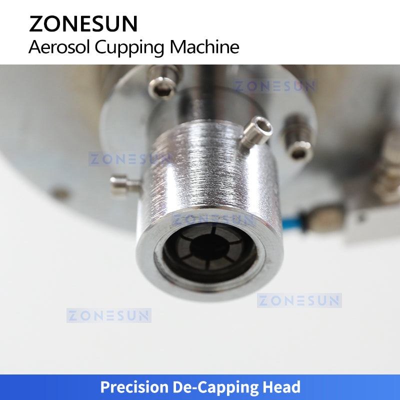 ZONESUN ZS-BG250 Pneumatic Aerosol Can De-capping Machine for Spray Can Valve Removal
