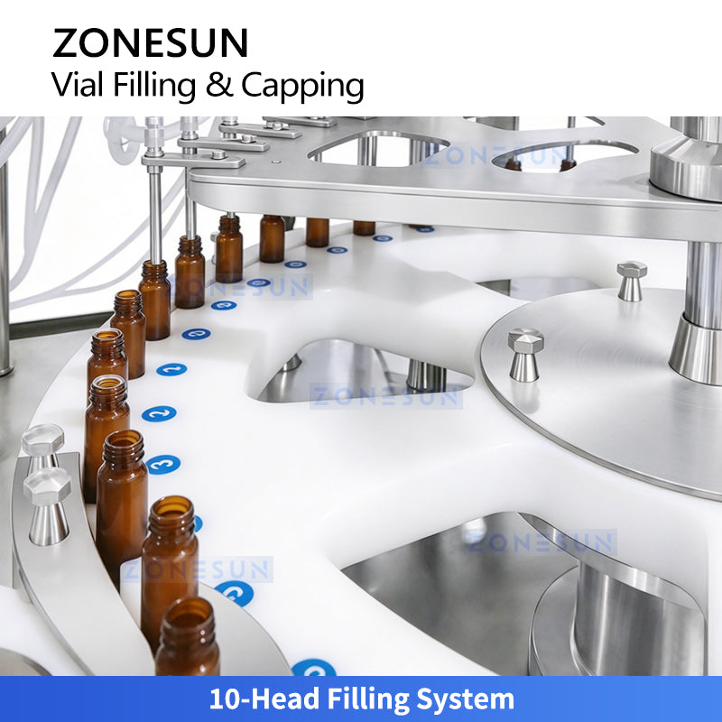 ZONESUN ZS-AFC39W High-Speed Automatic Collagen Drink Vial Air Rinsing Filling and Capping Machine