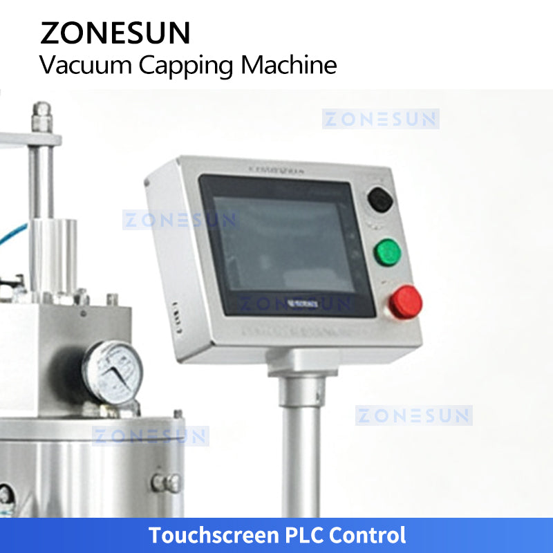ZONESUN ZS-XG240 Automatic Vacuum Capping Machine for Jars and Glass Bottles