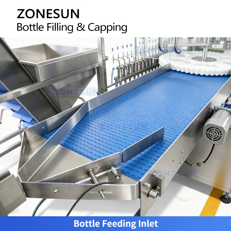 ZONESUN ZS-AFC16PB High-Speed Small Bottle Filling and Capping Machine with Dust Cover