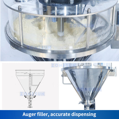 ZONESUN ZS-FS420E Automatic Powder Bagging Packaging Machine with Auger Filler