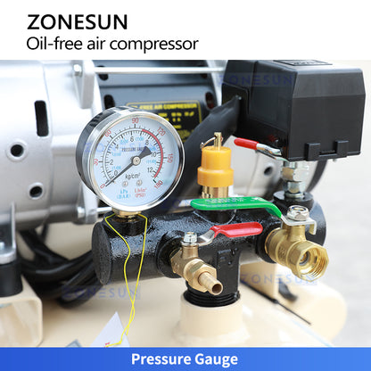ZONESUN ZS-AC100L 100L Oil-Free Silent Air Compressor with Copper Motor