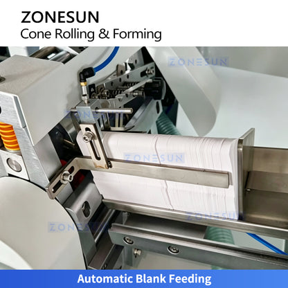 ZONESUN ZS-PCF01 Automatic Ice Cream Paper Cone Sleeve Forming Machine for Ice Cream Cone Wrappers