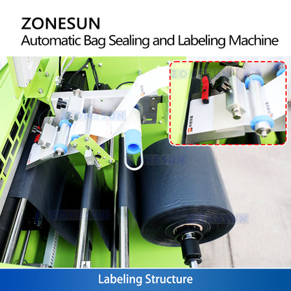 ZONESUN ZS-TB103 Automatic Courier Bag Sealer Plastic Pouch Sealing Machine