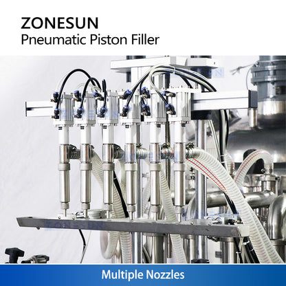 ZONESUN ZS-YT6T-6Y Automatic Liquid Filling Machine for Milk, Juice, Yogurt, and Beverage Production