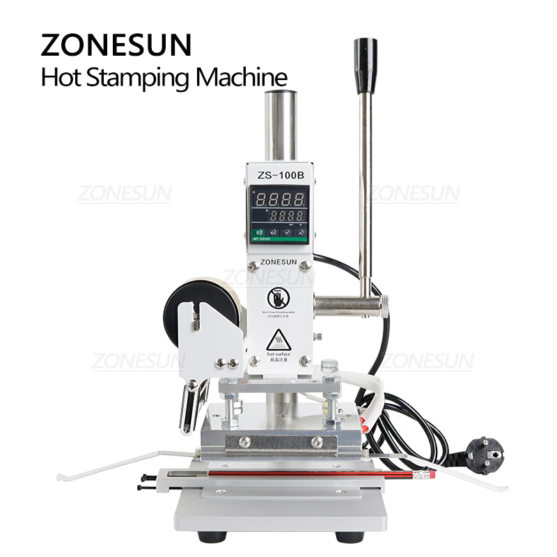 ZONESUN ZS-100B Manual Hot Foil Stamping Machine for Leather, Wood & Pencils
