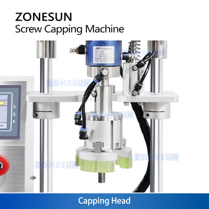 Precise Torque: ZONESUN ZS-XG450S Servo Capping Machine for Jars, Glass Bottles & Metal Cans