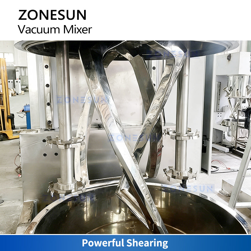 Powerful Mixing: ZONESUN ZS-VM50D Double Planetary Vacuum Mixer for Battery Slurry & Adhesives