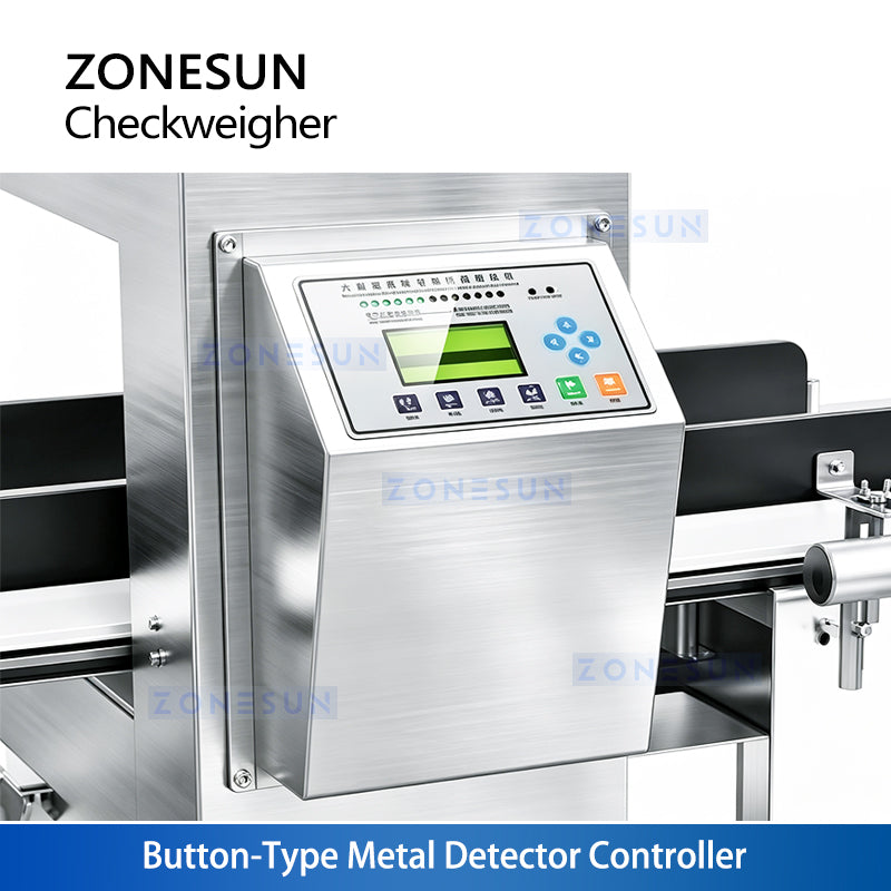 ZONESUN ZS-MD818 Button-Type Automatic Metal Detector and Checkweigher with Reject System