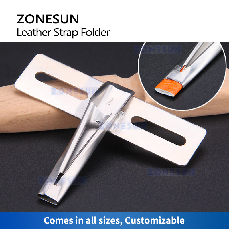 ZONESUN Manual Leather Belt Rolling Machine Shoulder Strap Leather Laminating Folding Machine ZS-LSF2
