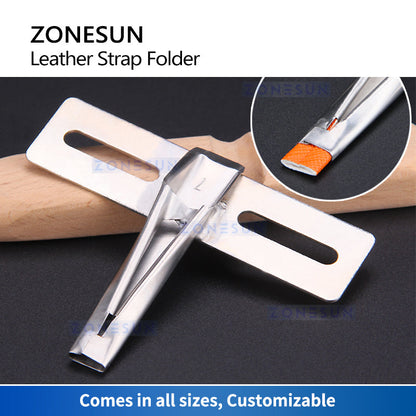 ZONESUN Manual Leather Belt Rolling Machine Shoulder Strap Leather Laminating Folding Machine ZS-LSF2