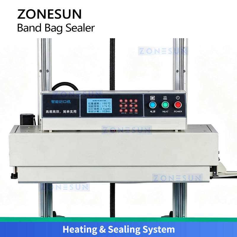 ZONESUN ZS-LWC350L Automatic Dual Motor Vertical Continuous Band Bag Sealing Machine