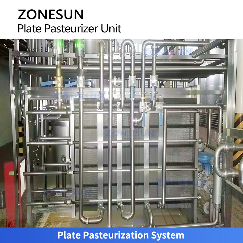 ZONESUN ZS-PRT200 Industrial Plate Type Pasteurizer & UHT Sterilizer for Milk & Juice