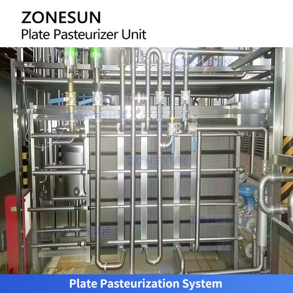ZONESUN ZS-PRT200 Industrial Plate Type Pasteurizer & UHT Sterilizer for Milk & Juice