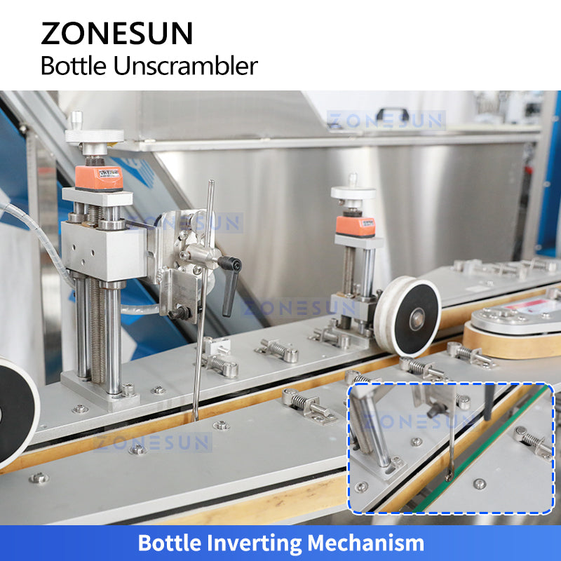 ZONESUN ZS-LP300 Automatic Bottle Unscrambler with Inverting System for Packaging Line