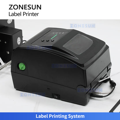 ZONESUN ZS-RPR01 Thermal Transfer Barcode QR Code Label Printer with Automatic Rewinder
