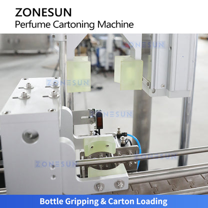 Robotic Pick & Place: ZONESUN ZS-PB01 Automatic Perfume Bottle Box Cartoning Machine