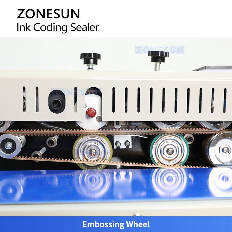 ZONESUN ZS-FR1000 Automatic Solid-Ink Continuous Band Sealer for Plastic and Laminated Bags