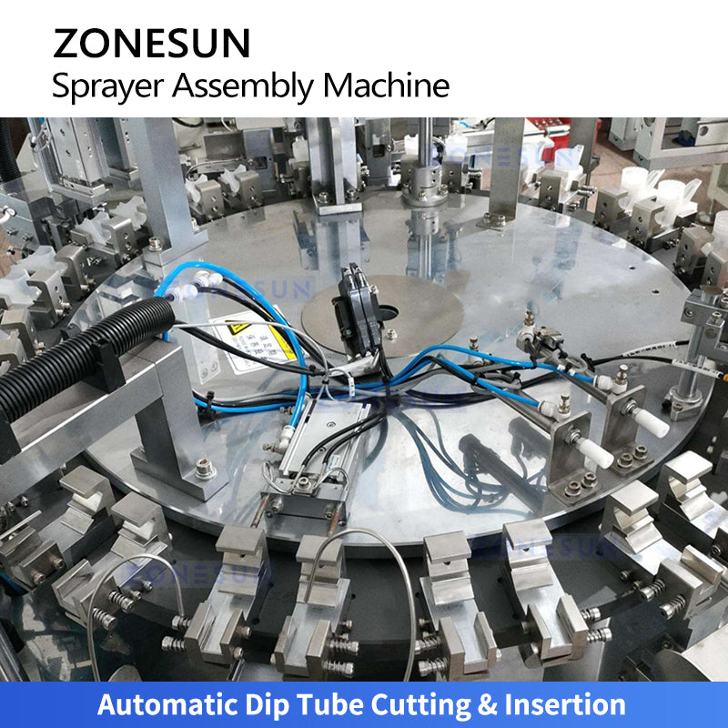 High Efficiency: ZONESUN ZS-WIM06 Fully Automatic Trigger Sprayer Pump Head Assembly Machine Line