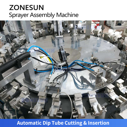 High Efficiency: ZONESUN ZS-WIM06 Fully Automatic Trigger Sprayer Pump Head Assembly Machine Line