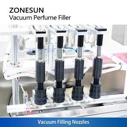 ZONESUN ZS-VTZL4A Automatic Vacuum Liquid Filling Machine for Perfume and Fragrance Bottles