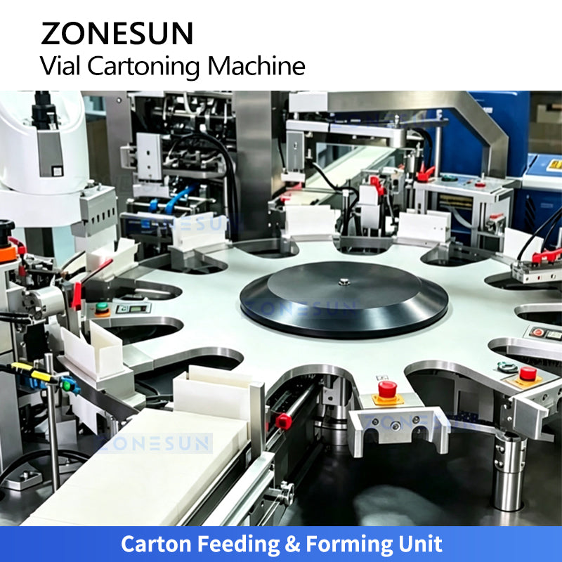ZONESUN ZS-MSZH10 Automatic Vertical Vial Cartoning Machine with Vision Inspection