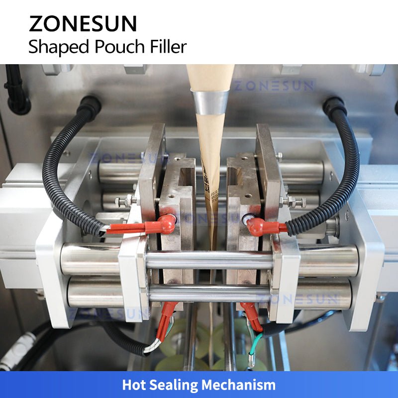 ZONESUN ZS-PL240YX Automatic Shaped Pouch Filling, Sealing, and Cutting Machine for Liquids