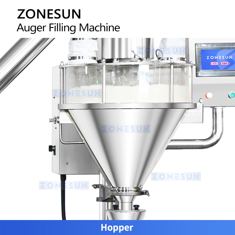 Precision Filling: ZONESUN ZS-FM750F Auger Powder Filler for Spices, Coffee & Protein Powder