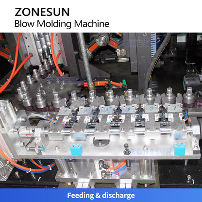 ZONESUN ZS-SBM6A Fully Automatic PET Blow Molding Machine for Oil Juice Cosmetic Water Bottles Up to 750ml High-Speed Servo Design