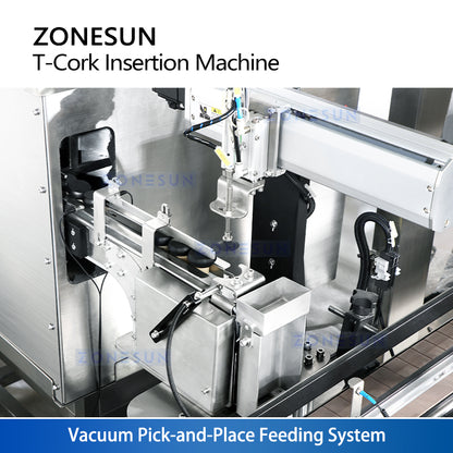 High Speed Tech: ZONESUN ZS-XG21U Automatic T-Shape Corker Machine for Whisky & Gin Bottle Stoppers
