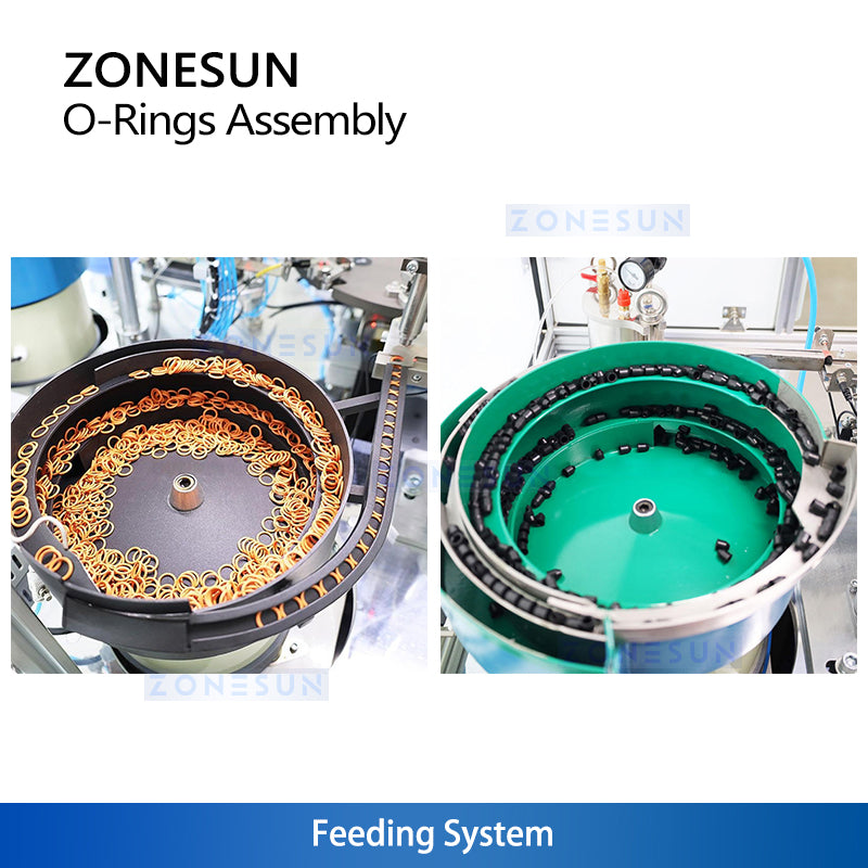 ZONESUN ZS-J0A02 Fully Automatic O-Ring Assembly Machine for valves, connectors & pumps