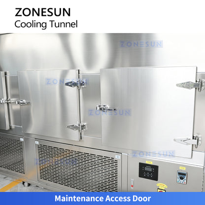 ZONESUN ZS-CT3 Industrial Cooling Tunnel with Reciprocating Conveyor