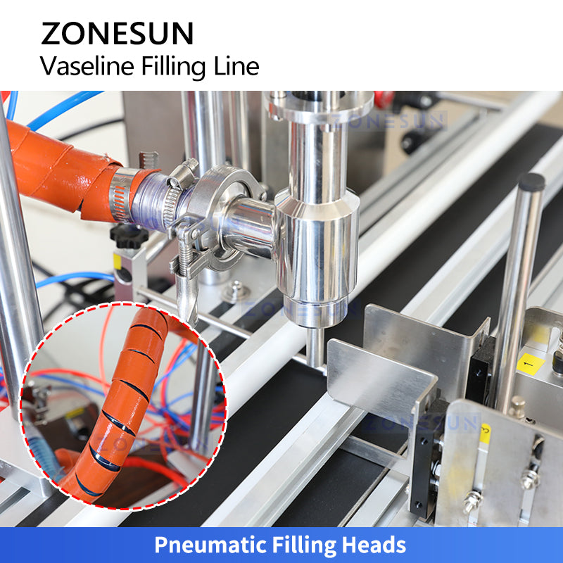 Smooth Flow: ZONESUN ZS-DTGT2B Jacketed Heated Vaseline & Petroleum Jelly Paste Filling Line
