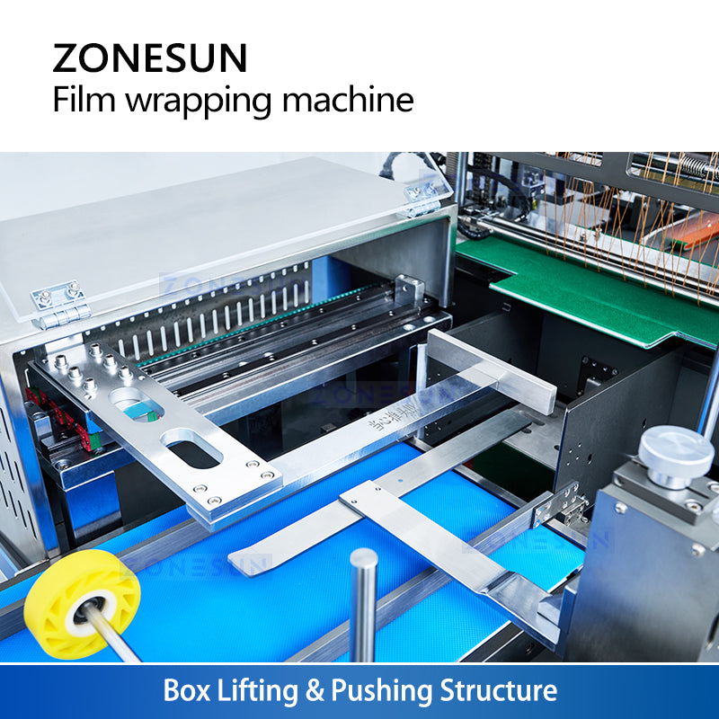 High Speed Wrap: ZONESUN ZS-MSFM730 Automatic Servo Perfume & Cosmetic Box Overwrapping Machine