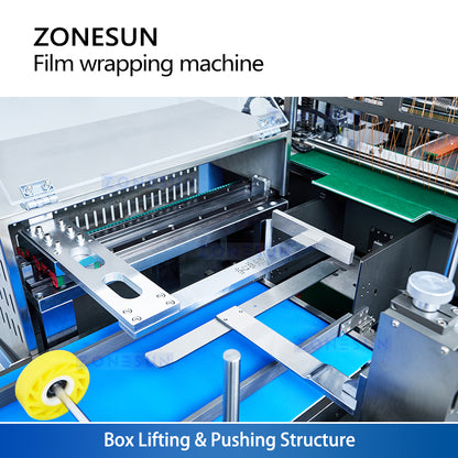 High Speed Wrap: ZONESUN ZS-MSFM730 Automatic Servo Perfume & Cosmetic Box Overwrapping Machine