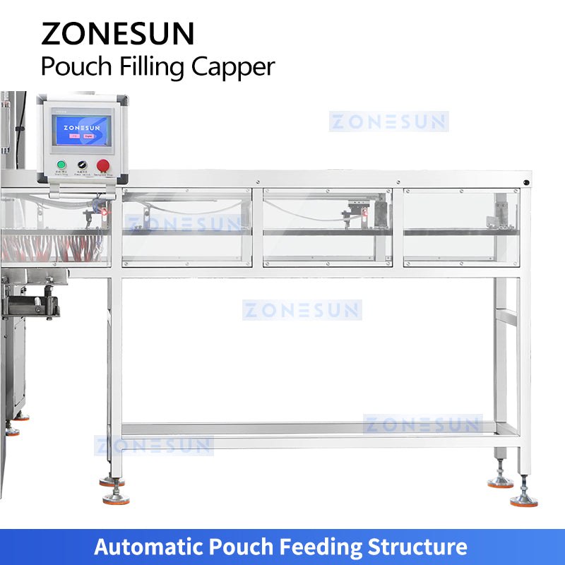 High Speed 120bpm: ZONESUN ZS-AFC12M Automatic Spout Pouch Filling Capping Machine for Juice & Sauce