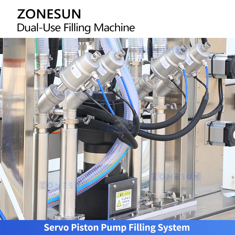 ZONESUN ZS-SVGT4D Automatic Servo Peristaltic & Piston Pump Liquid Cream Filling Machine