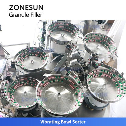 ZONESUN ZS-FSCS01 Granule Packing Machine with Automatic Counting Bag Forming Filling Sealing and Cutting for Capsules Candies and Nuts