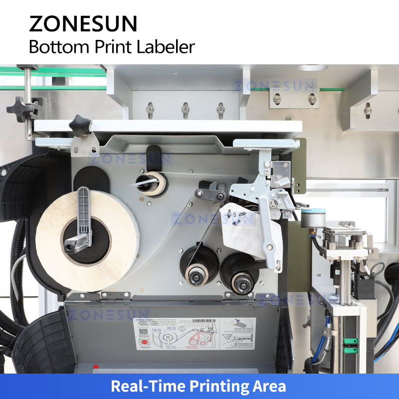Smart Coding: ZONESUN ZS-512F Automatic Bottom Print & Apply Labeling Machine with RFID Verification