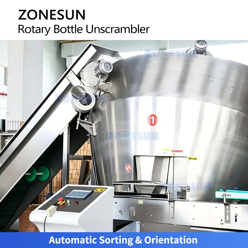 ZONESUN ZS-ULP18 Automatic Rotary PET/HDPE Plastic Bottle Unscrambler Machine