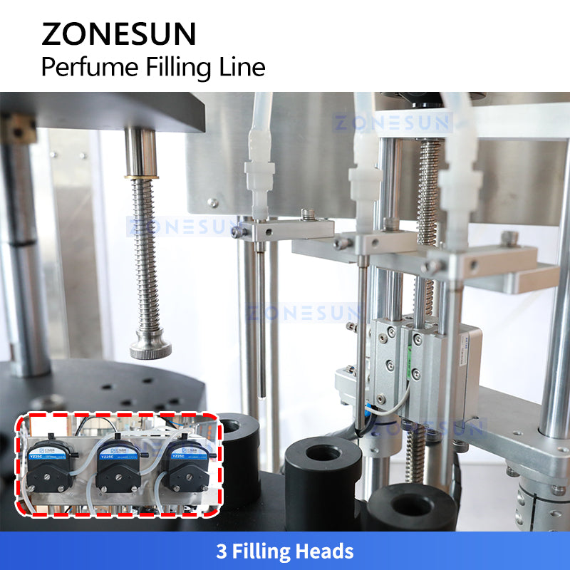 ZONESUN ZS-FALU7 Automatic Small Bottle Filling Capping Labeling Machine for Liquids